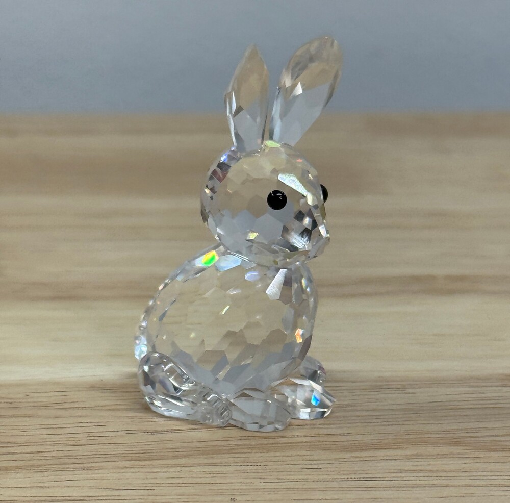 Swarovski Crystal Rabbit Figurine Clear Faceted Glass Collectible 014850